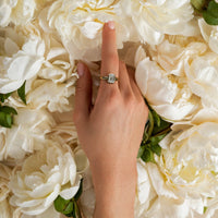 Emerald-Cut Bezel Set Solitaire Ring in 18k