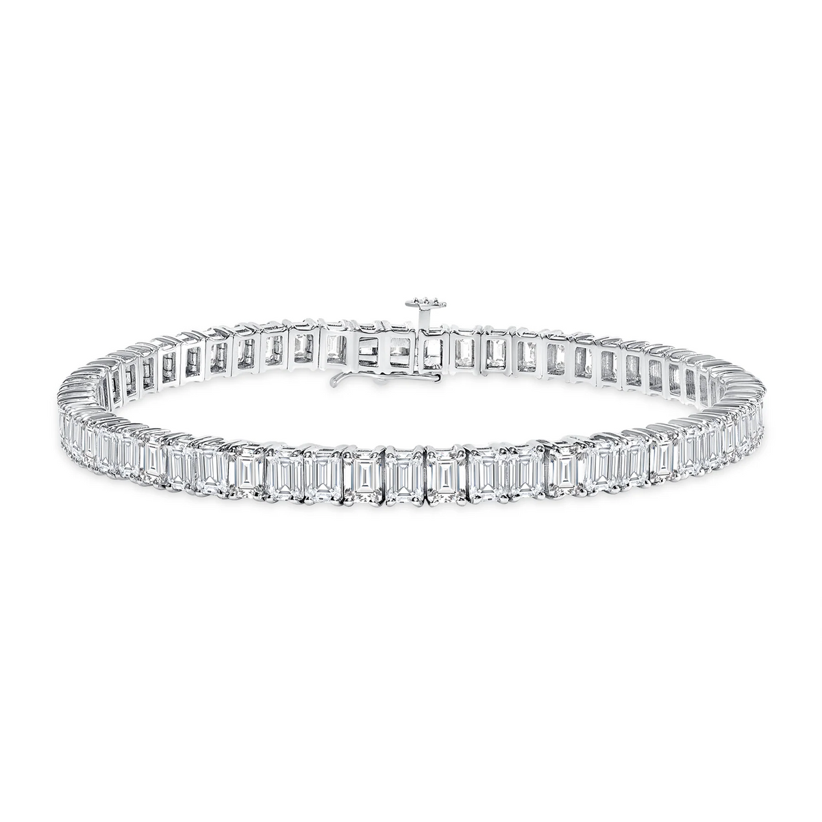Emerald Cut Diamond Tennis Bracelet in 18K Gold