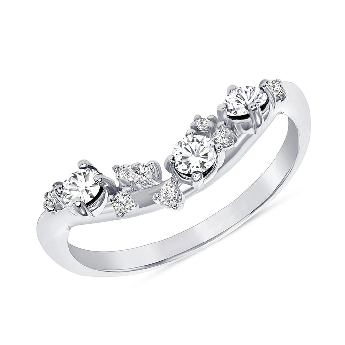 Scattered Diamond Cluster Ring in 14K Yellow Gold