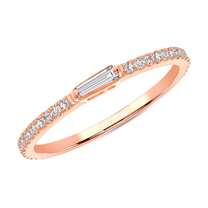 Baguette Diamond Accent Ring in 14K Yellow Gold