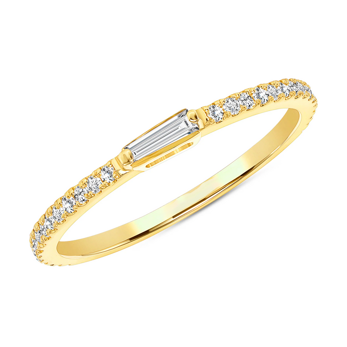 Baguette Diamond Accent Ring in 14K Yellow Gold