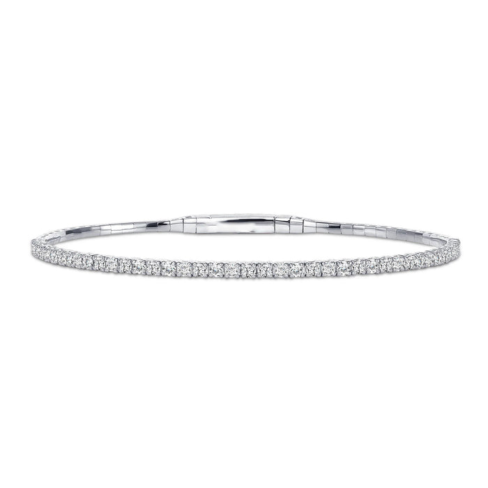 Diamond Slim Line Bracelet in 14K Yellow Gold