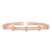 Sapphire Gleam Round Diamond Bar Tennis Bracelet in 14K Gold