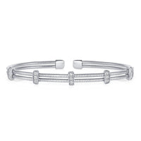 Sapphire Gleam Round Diamond Bar Tennis Bracelet in 14K Gold