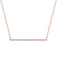 Round Cut Diamond Bar Bracelet in 14K Gold