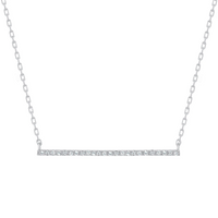 Round Cut Diamond Bar Bracelet in 14K Gold