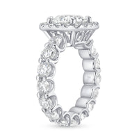 Cushion Halo Diamond Bridal Eternity Ring in 14K Gold