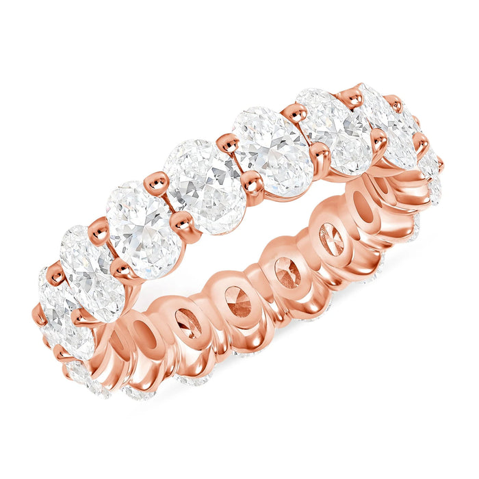 Oval Cut Diamond Eternity Band Ring in 14K Gold