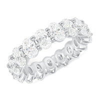 Oval Cut Diamond Eternity Band Ring in 14K Gold