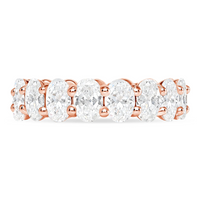 Oval Cut Diamond Eternity Band Ring in 14K Gold