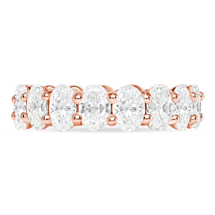 Oval Cut Diamond Eternity Band Ring in 14K Gold