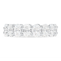 Oval Cut Diamond Eternity Band Ring in 14K Gold