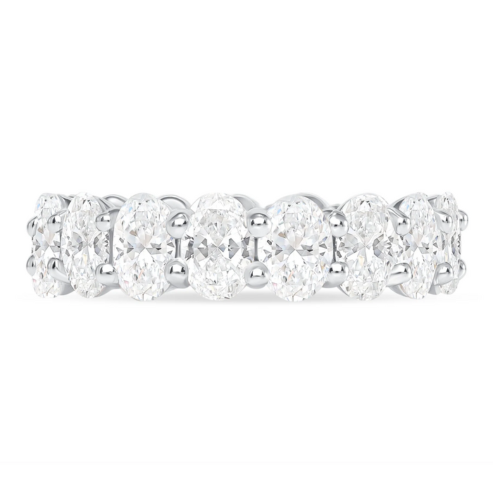 Oval Cut Diamond Eternity Band Ring in 14K Gold