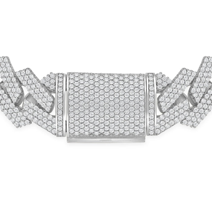 Pave Diamond Cuban Link Bracelet in 18K Gold