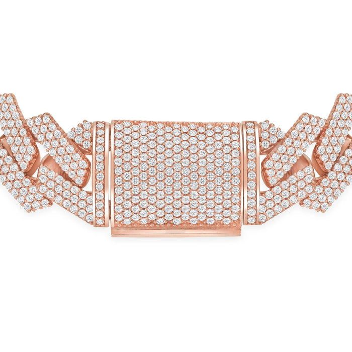 Pave Diamond Cuban Link Bracelet in 18K Gold