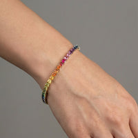 Bold Baguette 14K Yellow Gold Diamond Tennis Bracelet