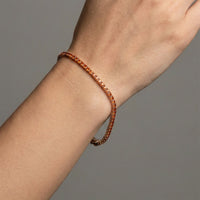 Blush Ember Pink Sapphire 14K Yellow Gold Tennis Bracelet