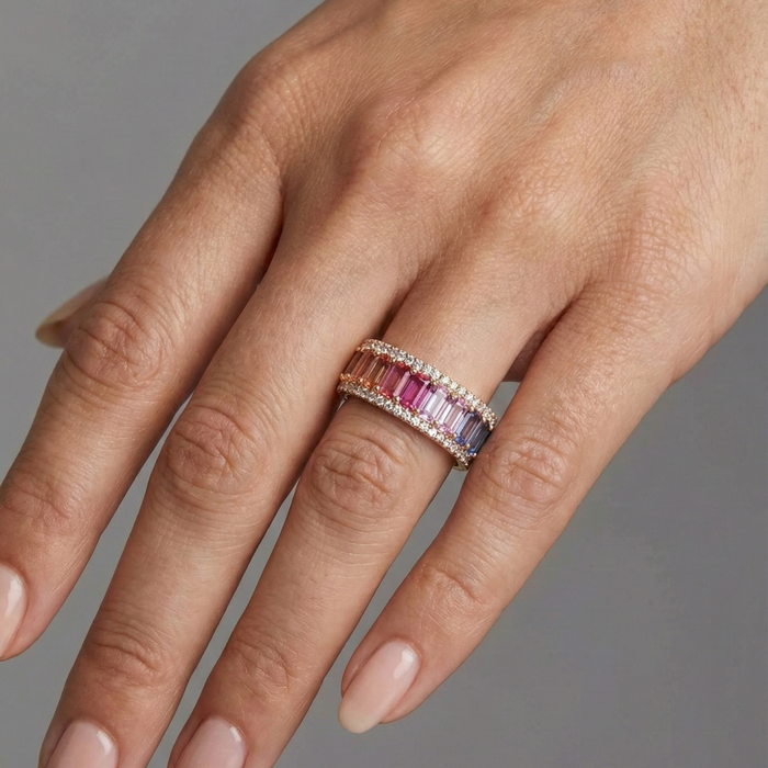 Marquise Cut Colorful Diamond 14K Diamond Ring