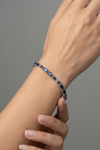 Celestial Mix-Cut Sapphire 14K White Gold Bracelet