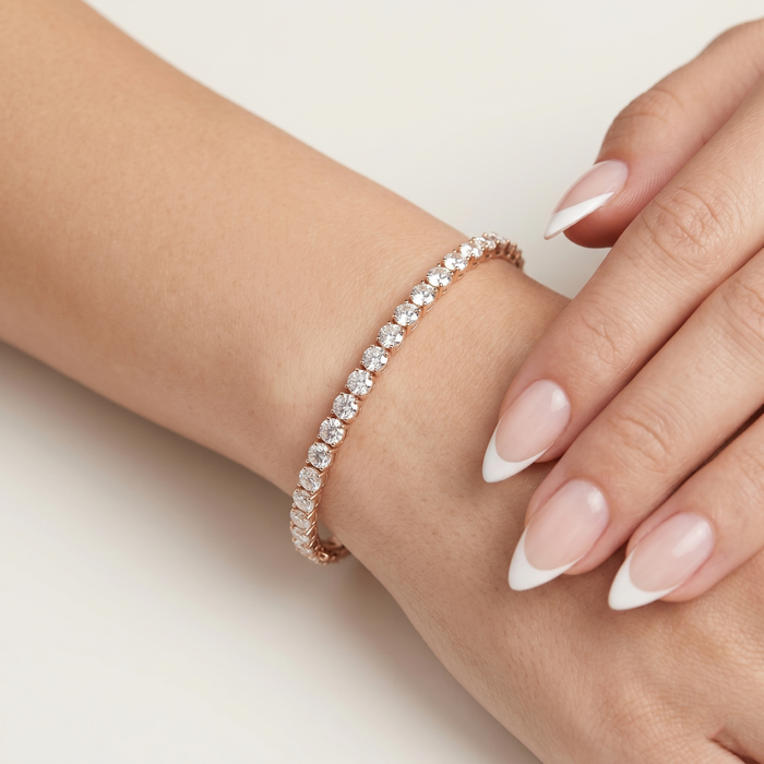 Horizon Diamond Bangle in 14K Gold