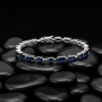 Celestial Mix-Cut Sapphire 14K White Gold Bracelet