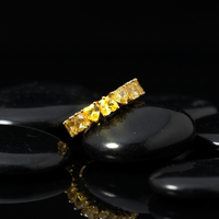 Heart Cut Lab Diamond Eternity Band Ring in 14K Yellow Gold