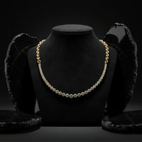 Baguette Vivid Diamond Necklace in 14K Yellow Gold
