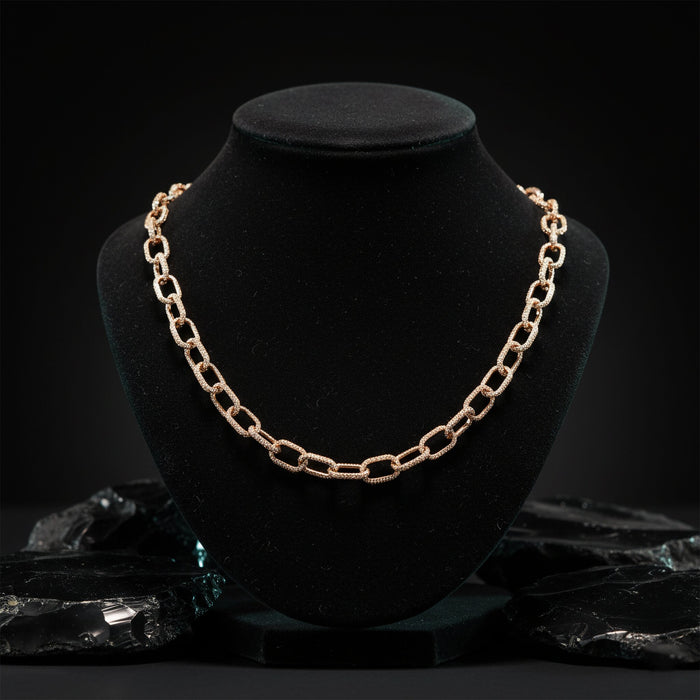 Diamond Luxe Link Chain Necklace in 14K Yellow Gold