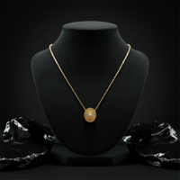 Sunburst Diamond Pendant Necklace in 14K Yellow Gold