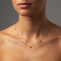 Diamond Exquisite Station Necklace in 14K Yellow Gold