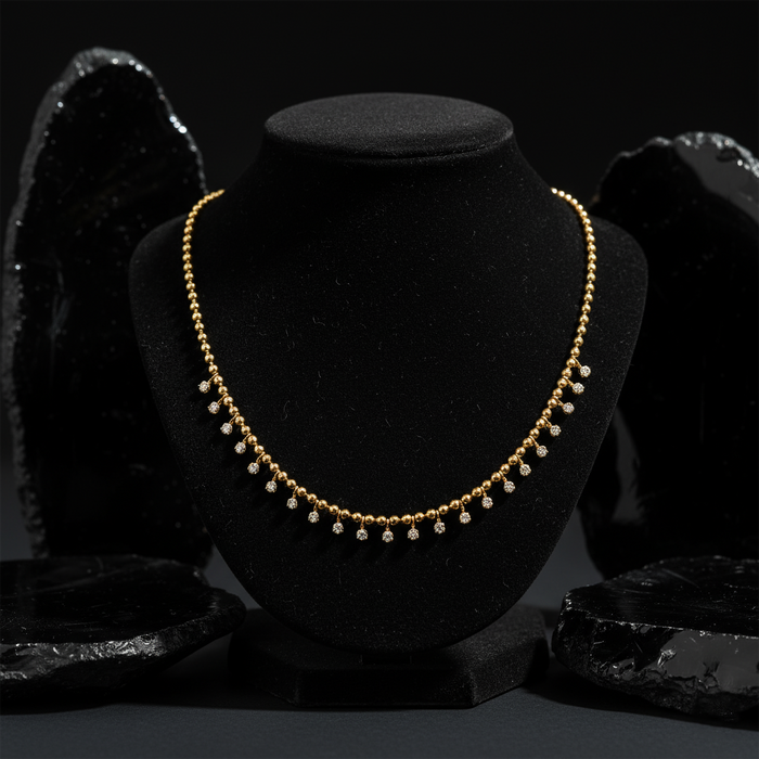 Diamond Dream Station Necklace in 14K Yellow Gold