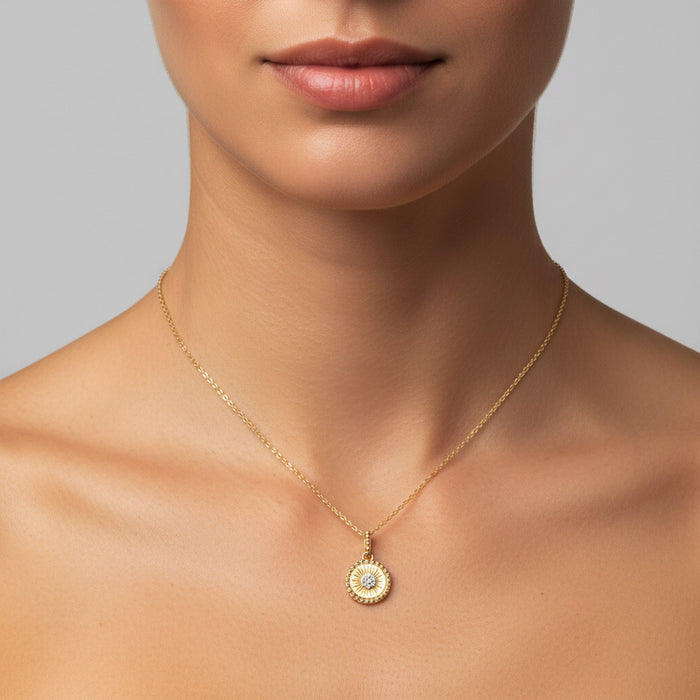 Cascade Diamond Pendant Necklace in 14K Yellow Gold