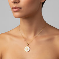 Clarity Round Pendant Diamond Necklace in 14K Yellow Gold