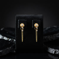 Twilight Drops Diamond Dangle Earrings in 14K Yellow Gold