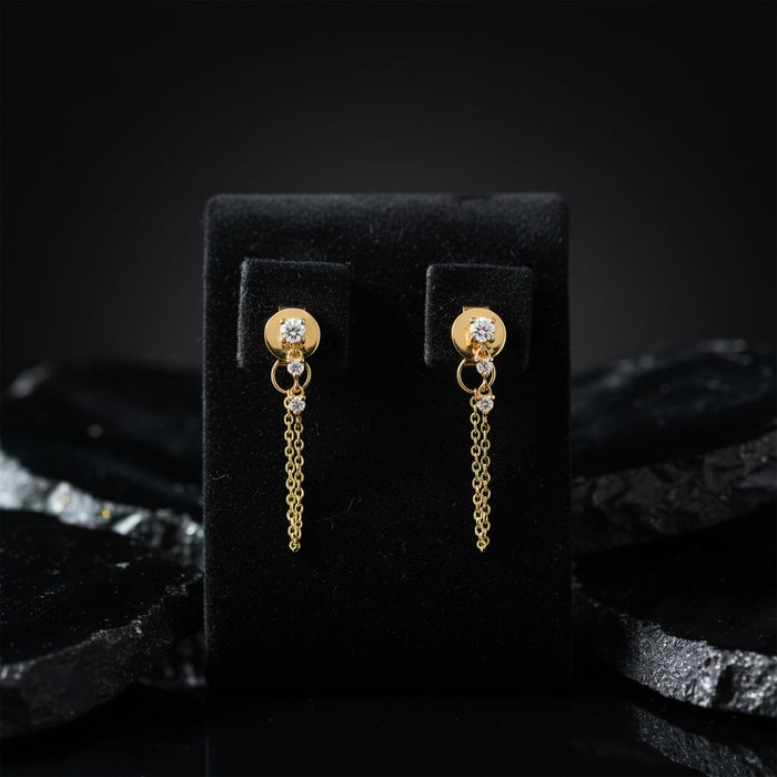 Twilight Drops Diamond Dangle Earrings in 14K Yellow Gold