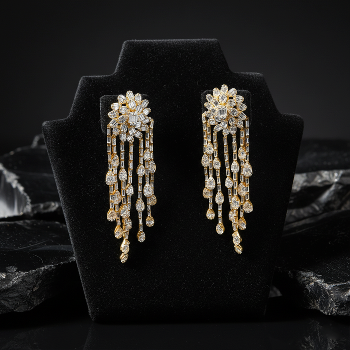 Round Diamonds Earrings in 18K White Gold