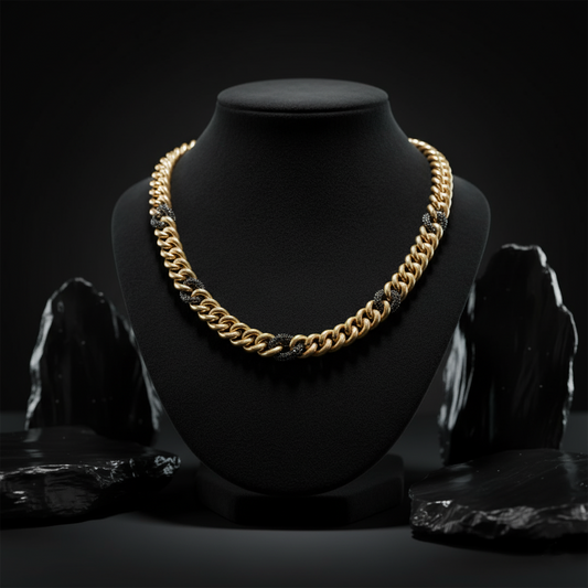 Diamond Allure Link Necklace in 14K Yellow Gold