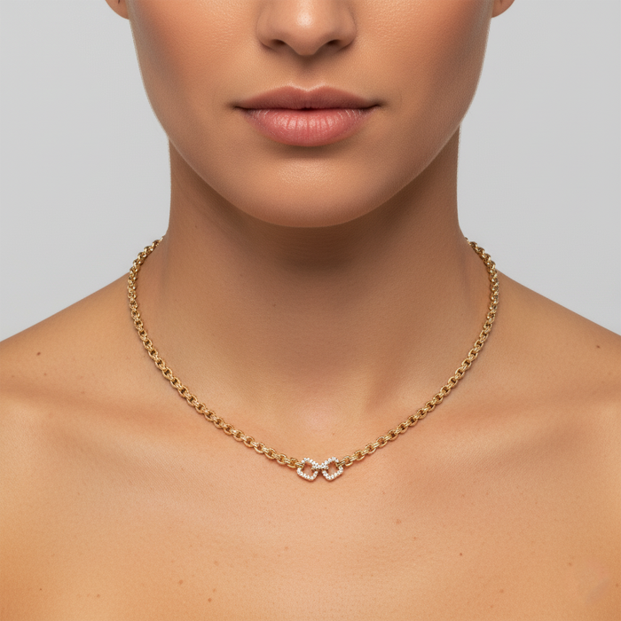 Elegance Link Necklace in 14K Yellow Gold