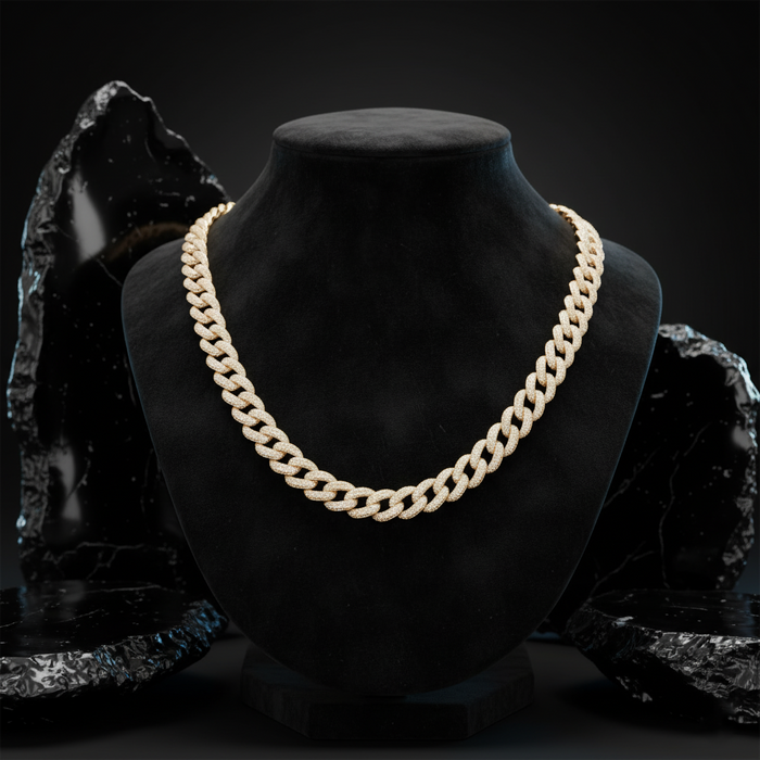Chain Diamond 14K (or 18k upon request) Yellow Gold Link Necklace