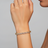Embers Diamond Bangle Bracelet in 14K Yellow Gold