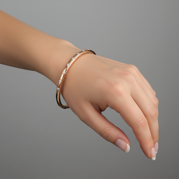 Diamond Enchantment Bangle Bracelet in 14K Yellow Gold