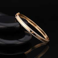 Gleam Line Double Row Diamond Illusion Bracelet in 14K Gold