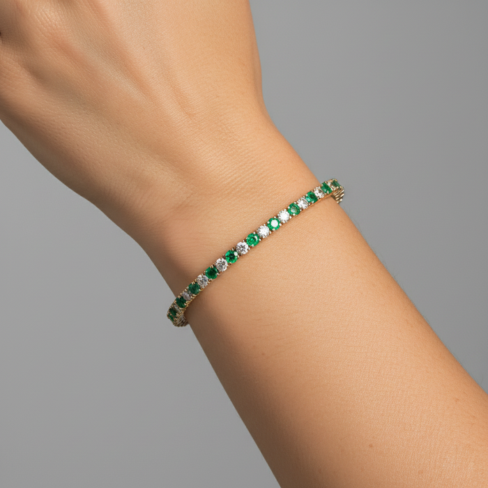Greenlight Grace Alternating Gem Bracelet in 14K Yellow Gold
