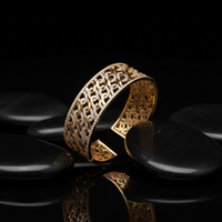 Clean Horizon Bangle Bracelet in 14K Yellow Gold