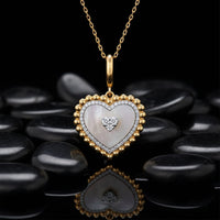 Diamond Pear Shape Pendant Necklace in 14K Yellow Gold