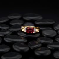 Crisscross Pear Round Diamond Ring in 14K Yellow Gold