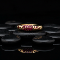 Ruby Spotlight Statement Ring in 14K Yellow Gold