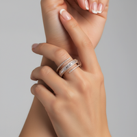 Twist Diamond Open Wrap Ring in 14K Yellow Gold