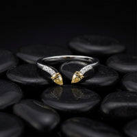 Joint Diamond Open Wrap Ring in 14K Yellow Gold
