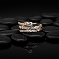Crafted Diamond Open Wrap Ring in 14K Yellow Gold